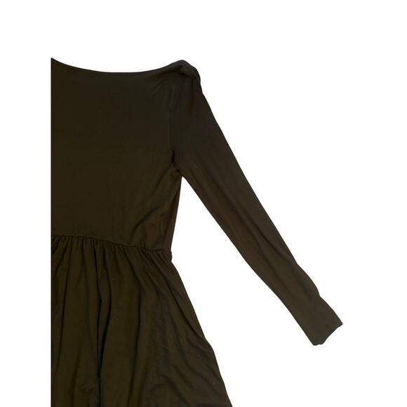 NWT Women M UO Urban Outfitters Brown Long Sleeved Romper Square Neck - Picture 4 of 5